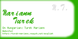 mariann turek business card